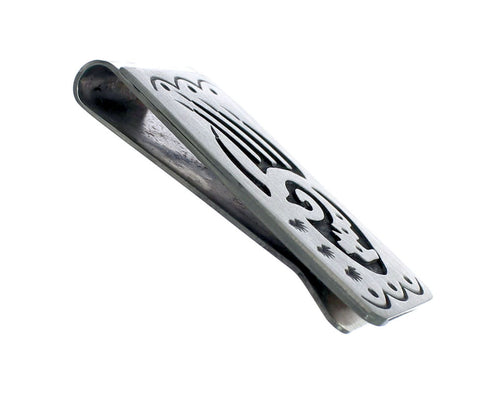 Native American Genuine Sterling Silver Bear Paw Money Clip NN20390